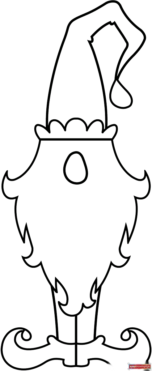 Free printable Easy Gnome coloring image
