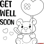 Free Printable Get Well Soon Card Coloring Page
