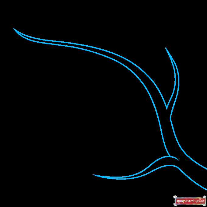 Bleeding Heart Flower step-by-step drawing tutorial: step 1