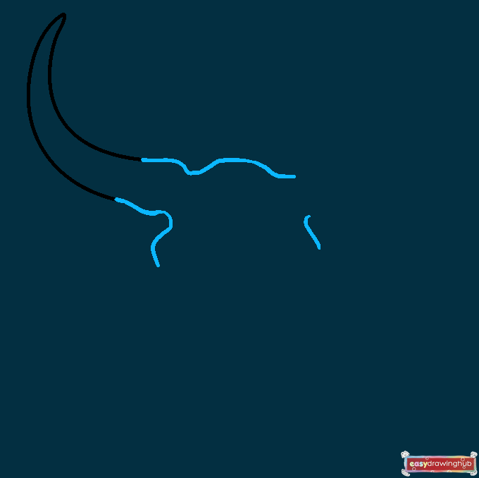 How to Draw a Bull Skull Step 02