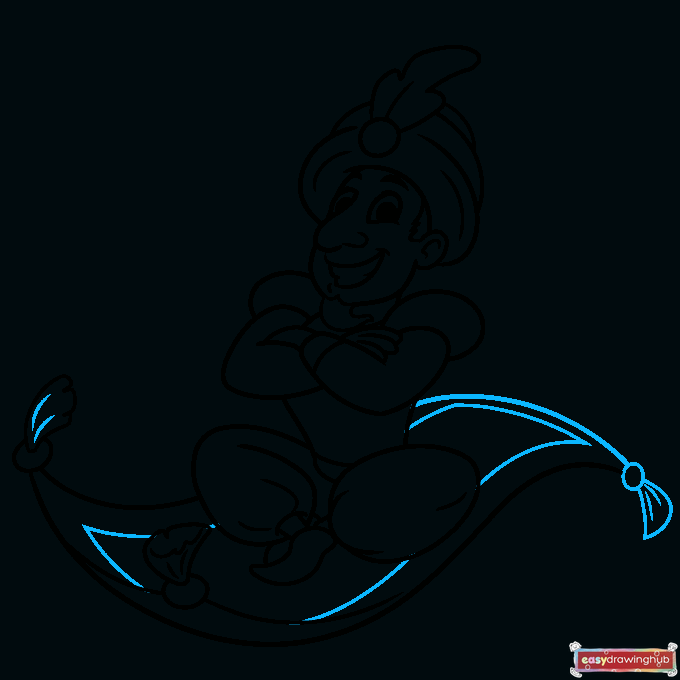 Magic Carpet Ride step-by-step drawing tutorial: step 9