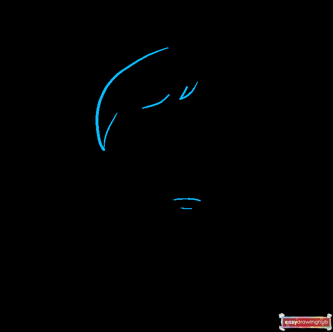 How to Draw a Sad Anime Face Step 09