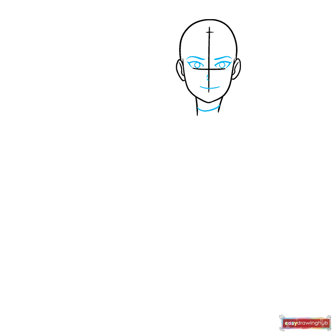 Sexy Anime Girl step-by-step drawing tutorial: step 2