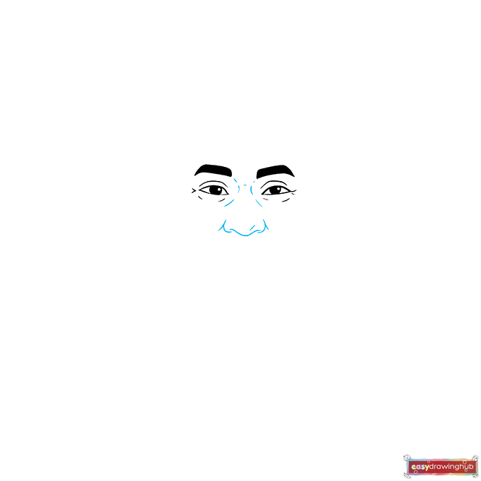 Pelé step-by-step drawing tutorial: step 3