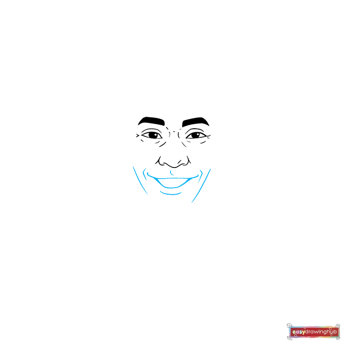 Pelé step-by-step drawing tutorial: step 4