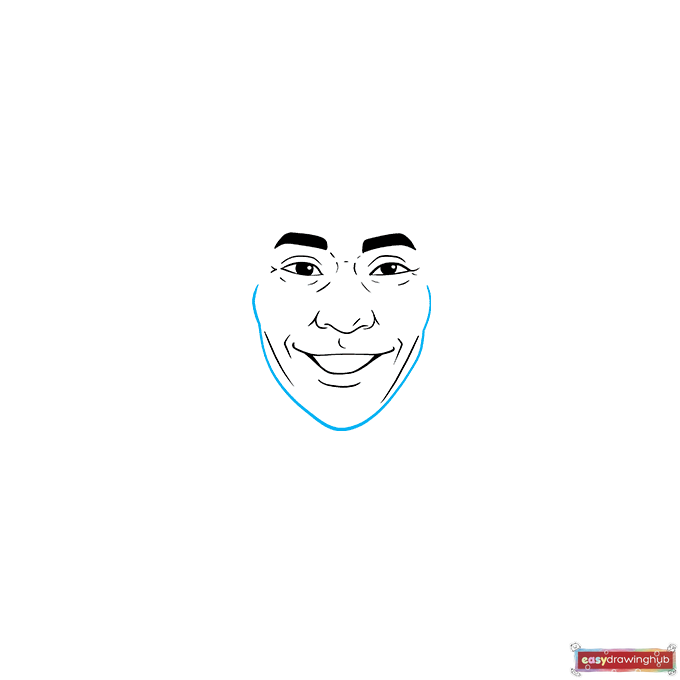 Pelé step-by-step drawing tutorial: step 5