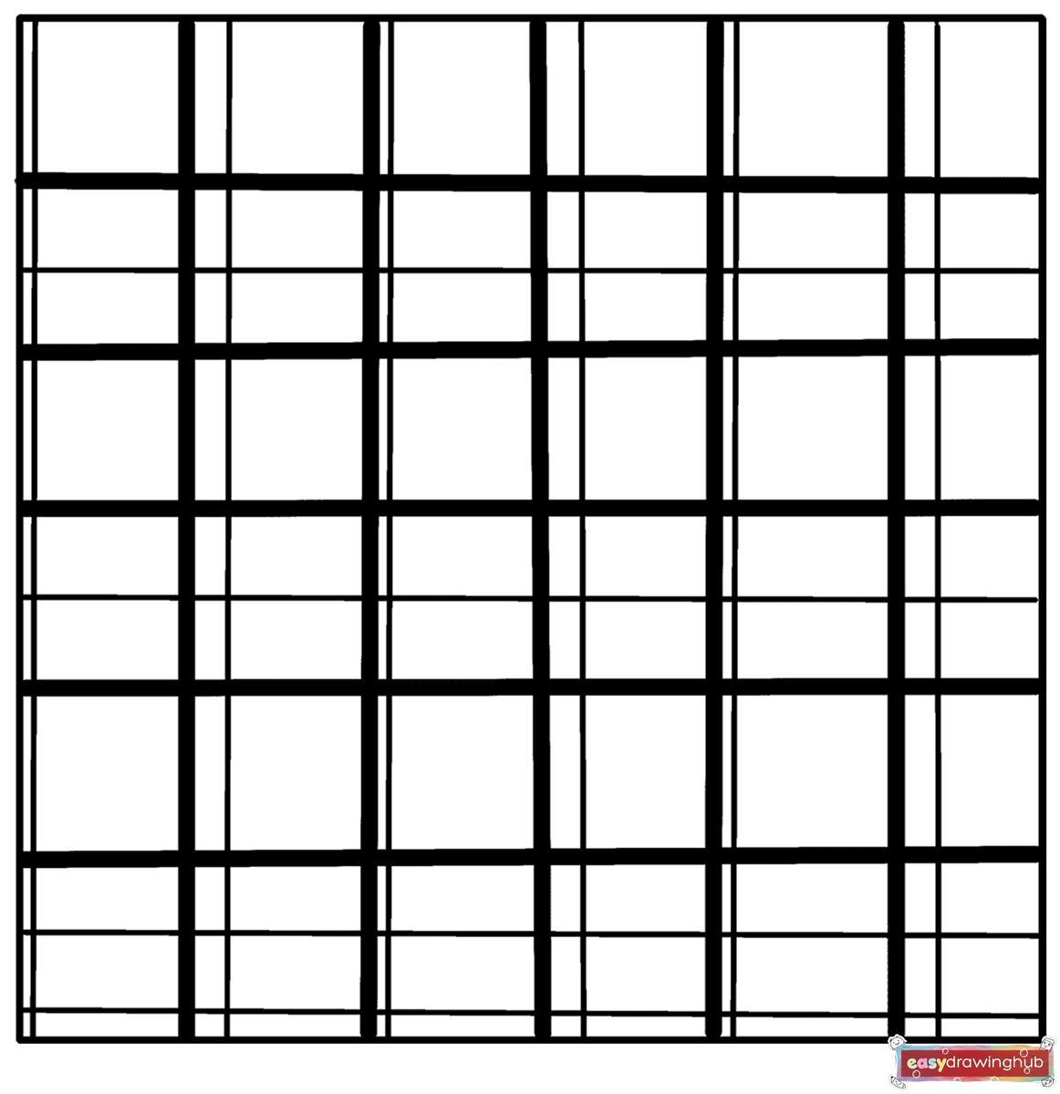 Free Printable Plaid Pattern Coloring Page - Geometric Pattern Coloring Page