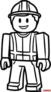 Free printable roblox construction worker coloring page
