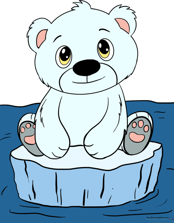 How to Draw a Polar Bear Cub