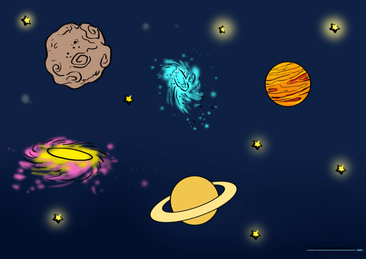 How to Draw Space and Planets