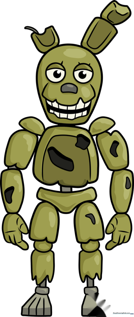 How to Draw Springtrap from Five Nights at Freddy's