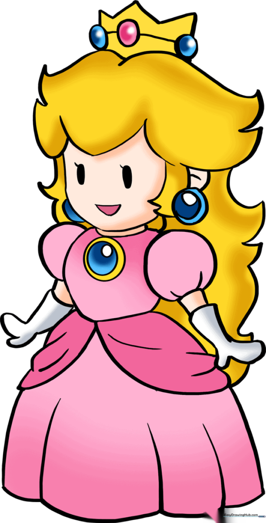 How to Draw Princess Peach from Super Mario Bros
