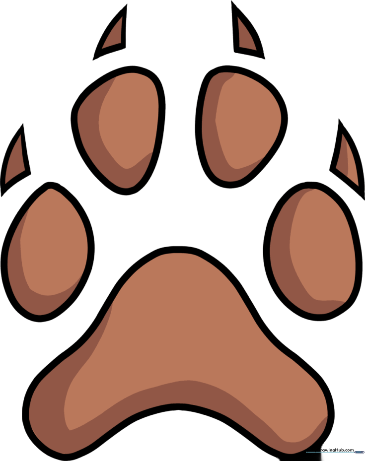 How to Draw a Dog Paw Print