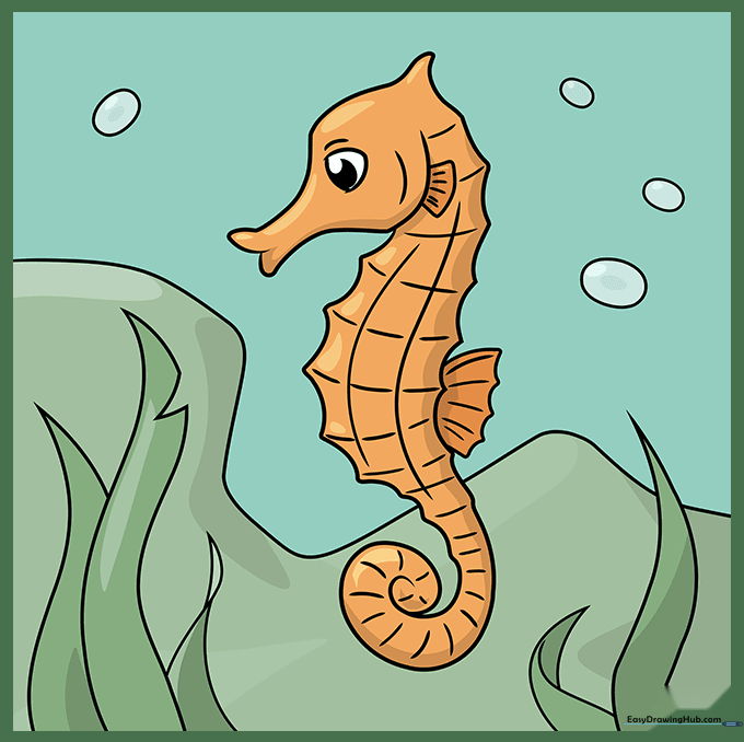 How to Draw a Seahorse