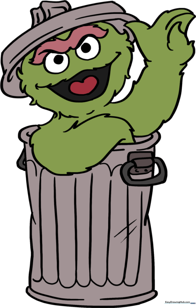 How to Draw Oscar the Grouch from Sesame Street