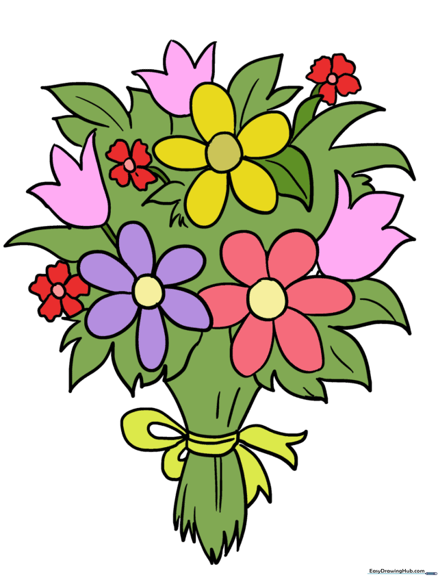 How to Draw a Flower Bouquet