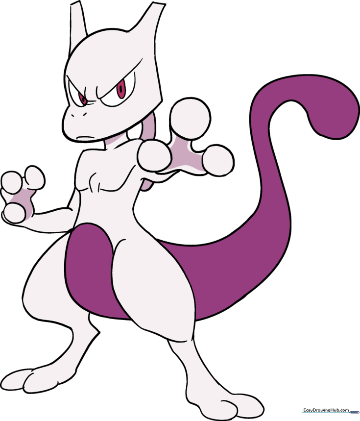 How to Draw Mewtwo Pokémon