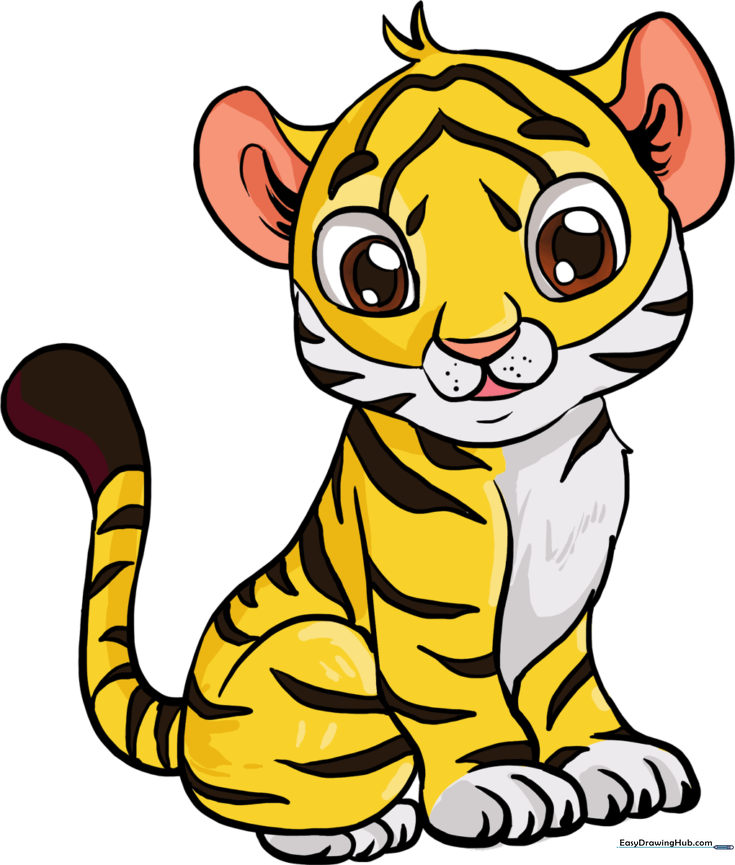 How to Draw a Baby Tiger