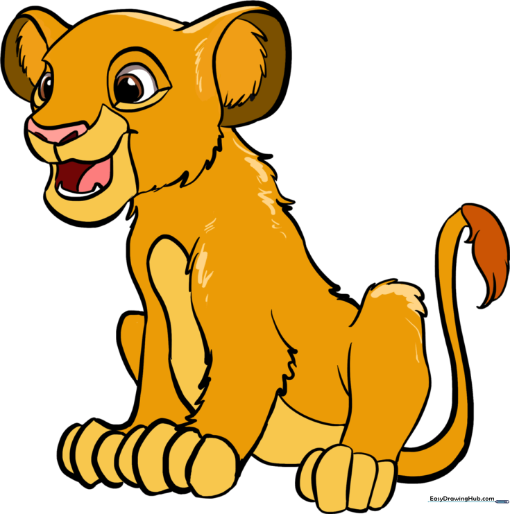How to Draw Simba from the Lion King