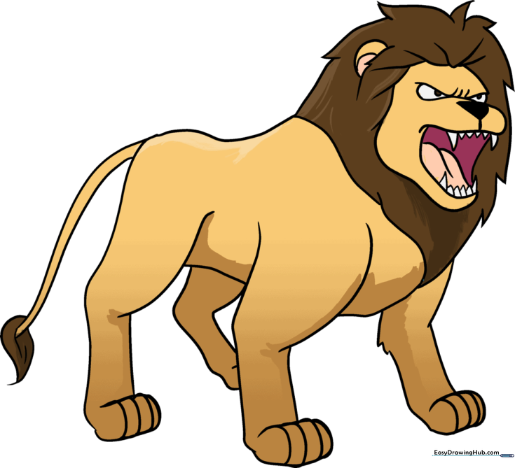 How to Draw a Lion Roaring