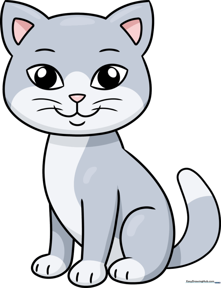How to Draw an Easy Step-by-Step Cat Drawing for Kids