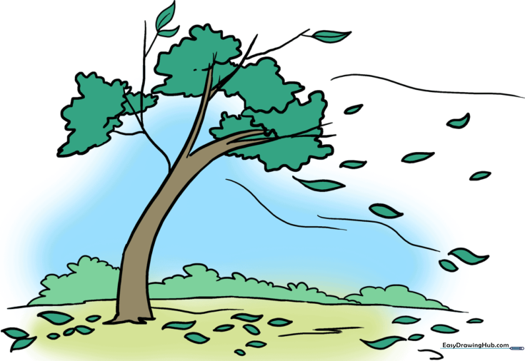 How to Draw Falling Leaves
