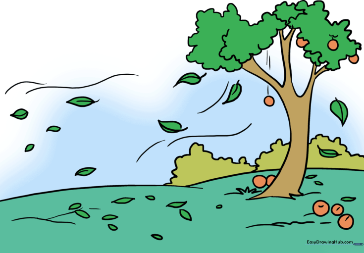 How to Draw a Fall Scenery