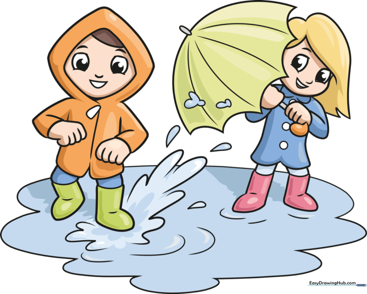 How to Draw Yourself Stepping in a Puddle and Splashing your Friends