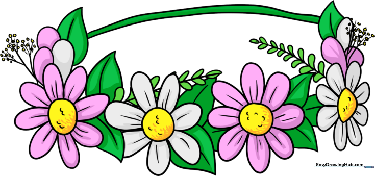 How to Draw a Flower Crown
