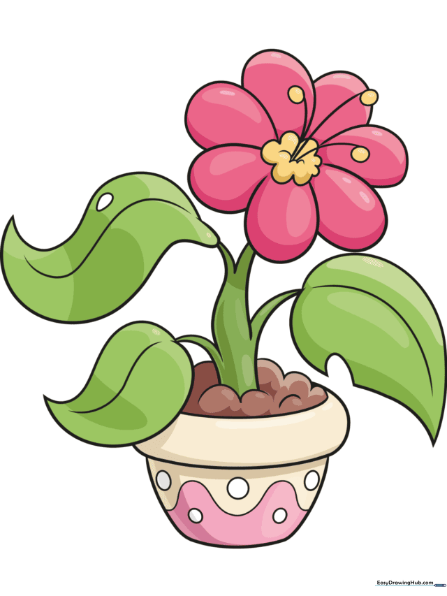 How to Draw a Potted Plant