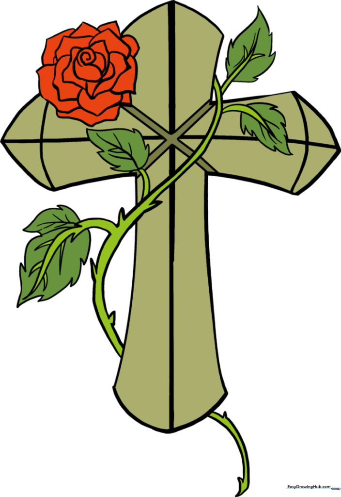 Cross with a Rose