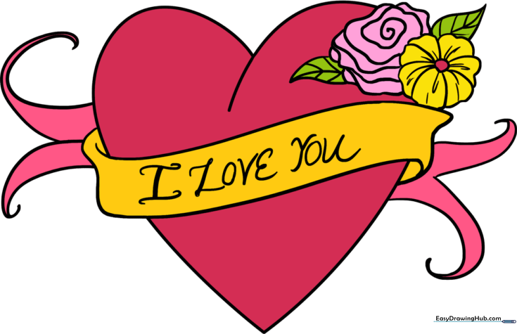 How to Draw an "I Love You" Heart