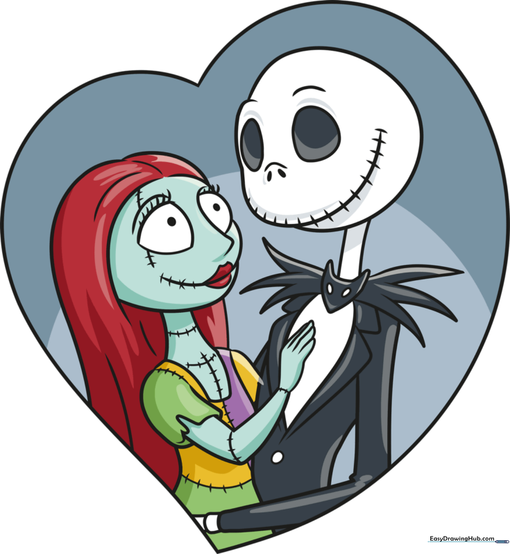 Jack and Sally from the Nightmare before Christmas