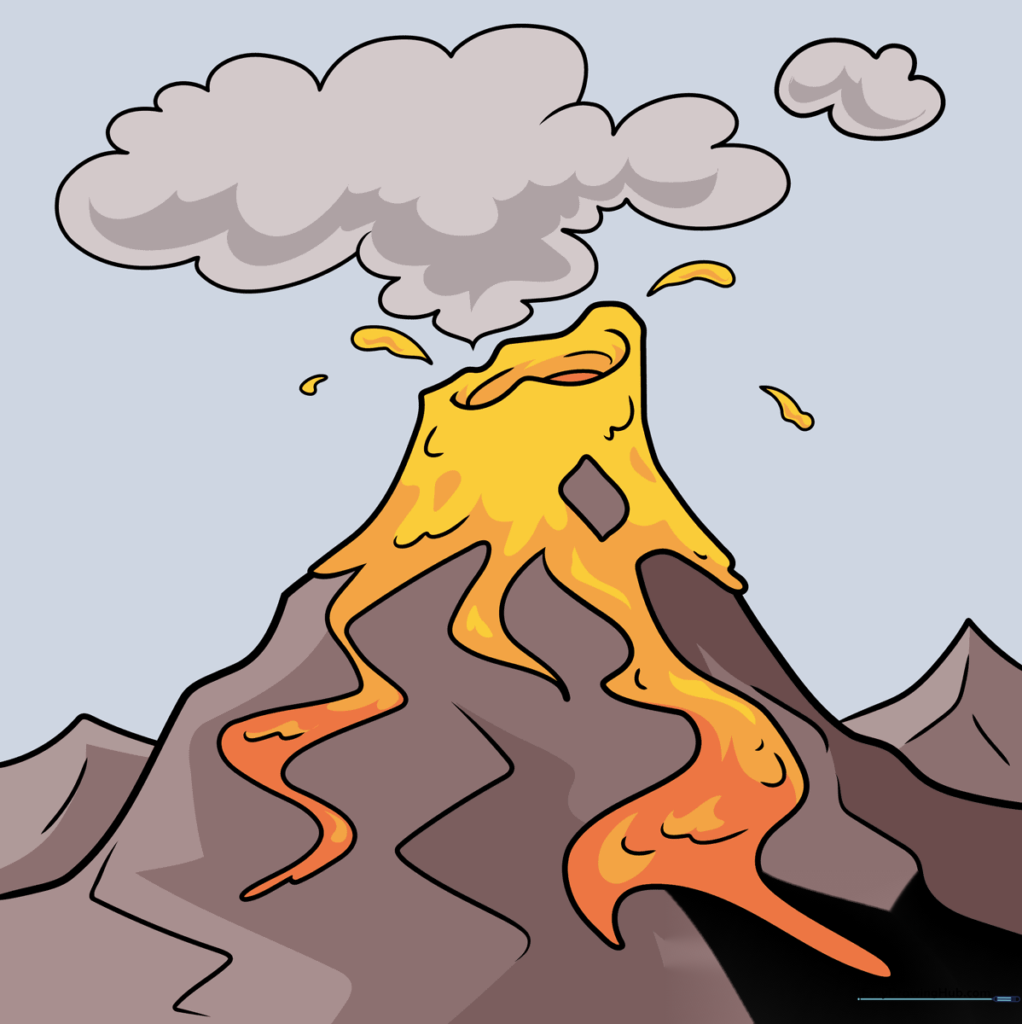 Cartoon Volcano