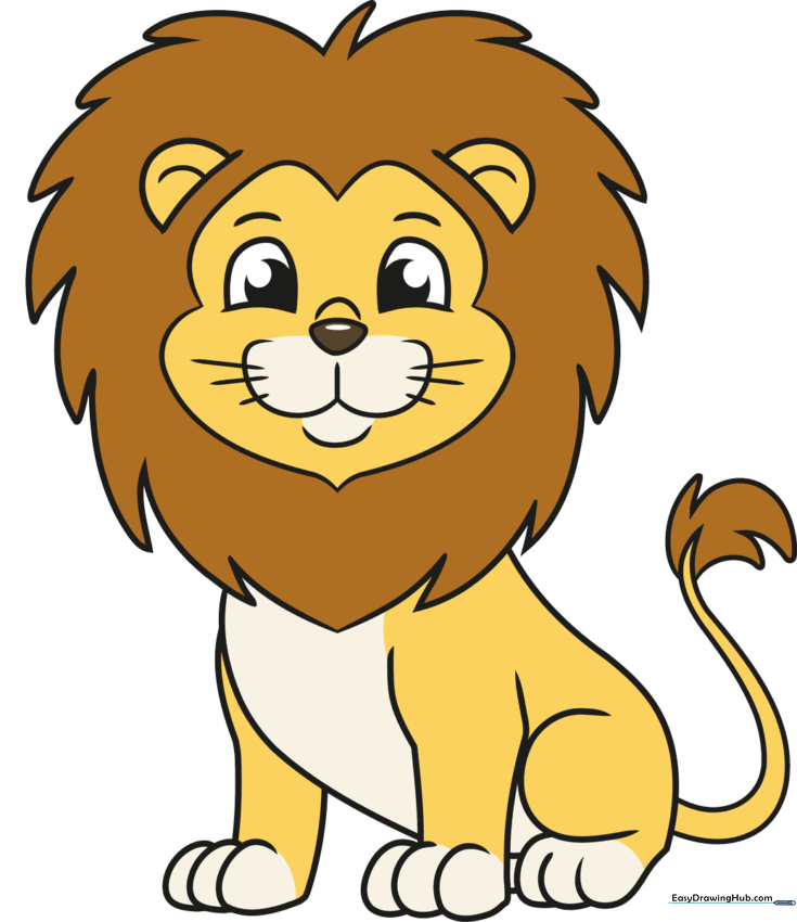 Easy Cartoon Lion