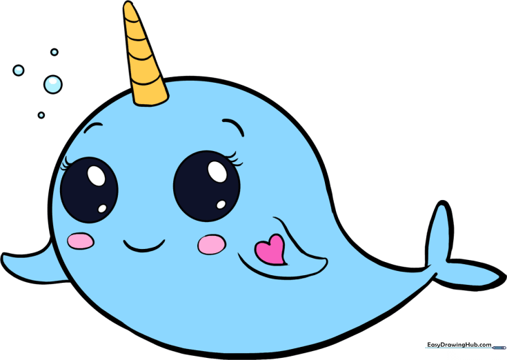 How to Draw a Cute Narwhal