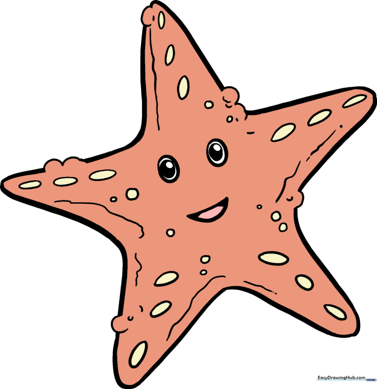 How to Draw a Cute Starfish