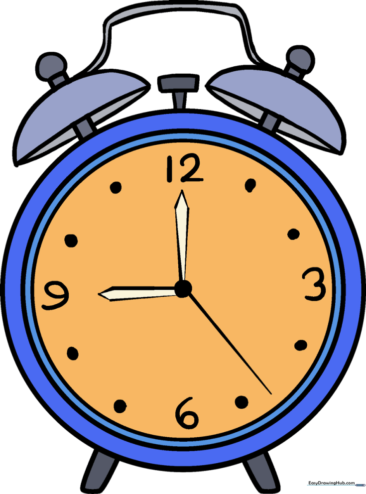 How to Draw an Alarm Clock