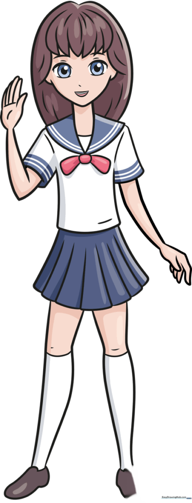 How to Draw an Anime School Girl