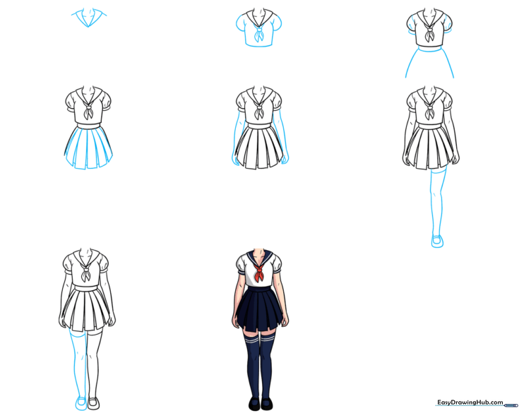 Anime School Girl Uniform