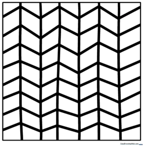 Black and white 3D lines pattern coloring page featuring geometric shapes for kids to color