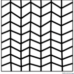 Black and white 3D lines pattern coloring page featuring geometric shapes for kids to color