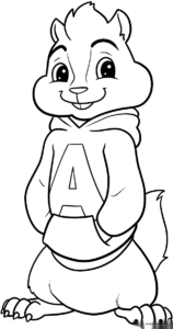 Alvin and the Chipmunks Coloring Page: Free Printable Sheet