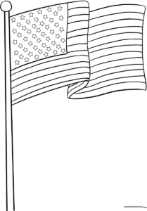 American Flag Coloring Page: Free Printable Sheet