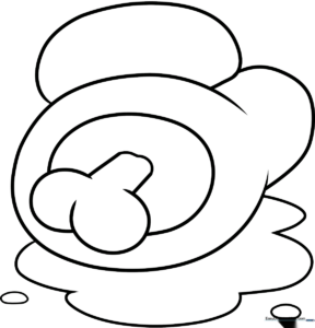 Among Us Dead Body Coloring Page: Free Printable Sheet