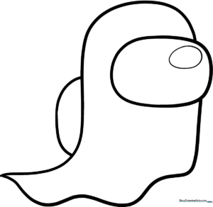 Among Us Ghost Coloring Page: Free Printable Sheet